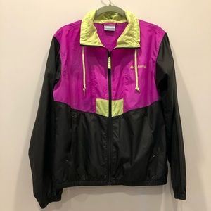 Retro Columbia Windbreaker Jacket